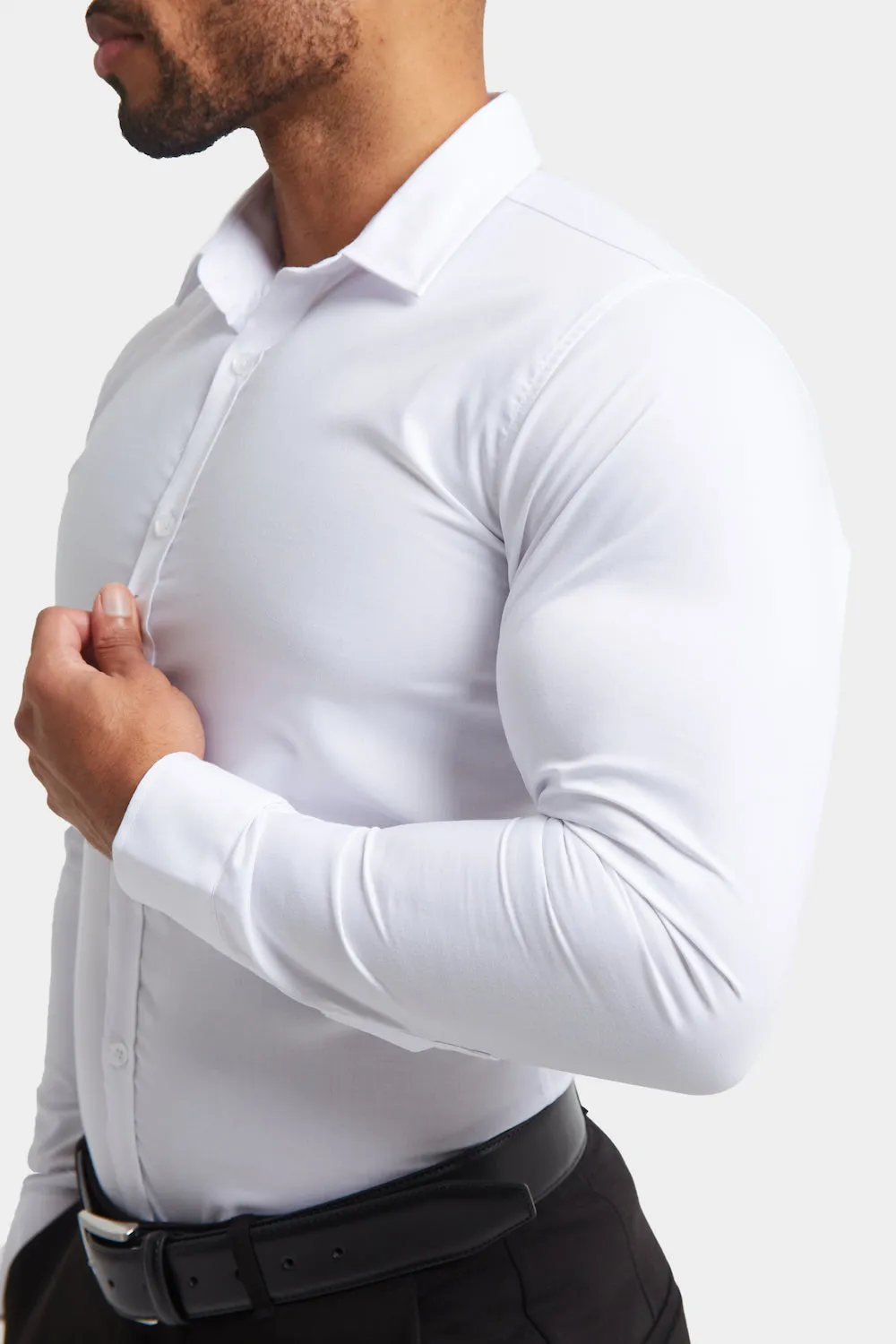 Athletic Fit Dress Shirt in White