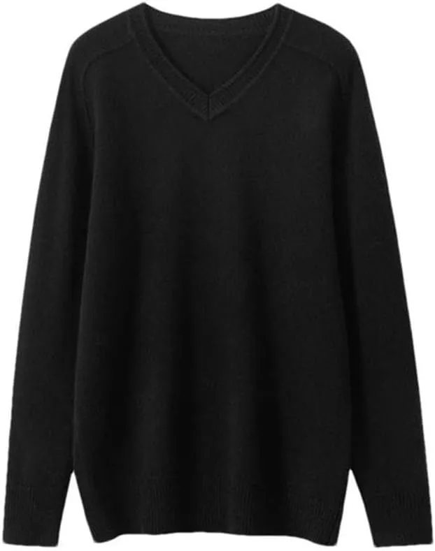 Autumn/Winter Men Sweaters Goat Cashmere Knitted Jumpers Warm V-Neck Men Tops Sweaters