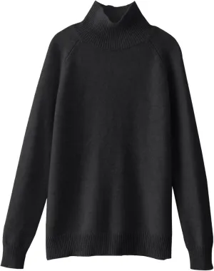 Big Sweaters for Women Sweater Women's Autumn and Winter Short Pullover Solid Color Loose Loose Crewneck Knit Solid