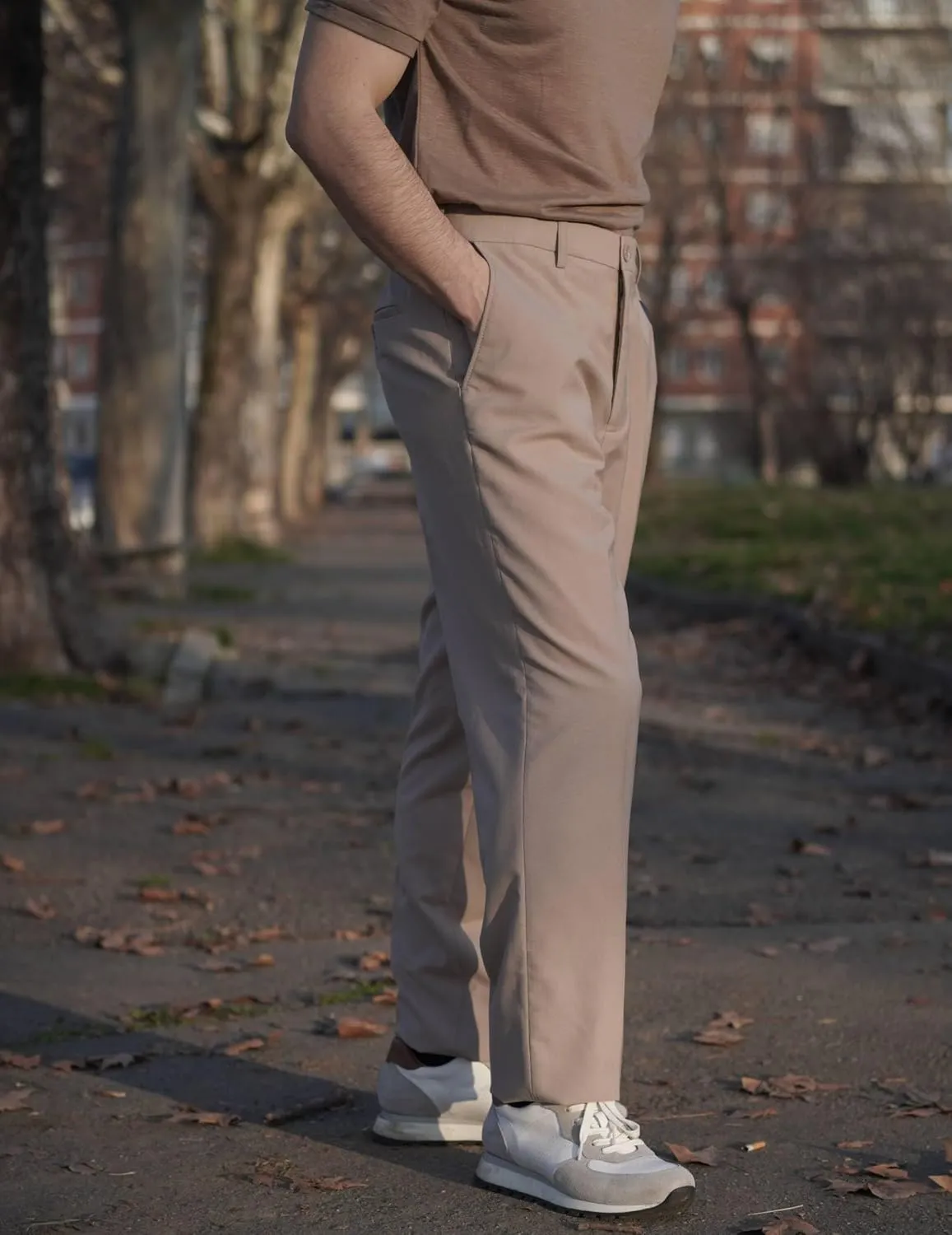 COOFANDY Mens Dress Pants Expandable Waist Wrinkle Free Suit Pants Flat Front Casual Dress Slacks