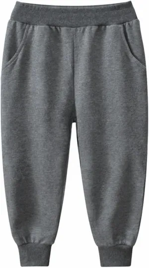 Kids Girls Solid Sweatpants Cotton Pull On Athletic Joggers Elastic Waist Pants Little Teen Girls Spring Clothing