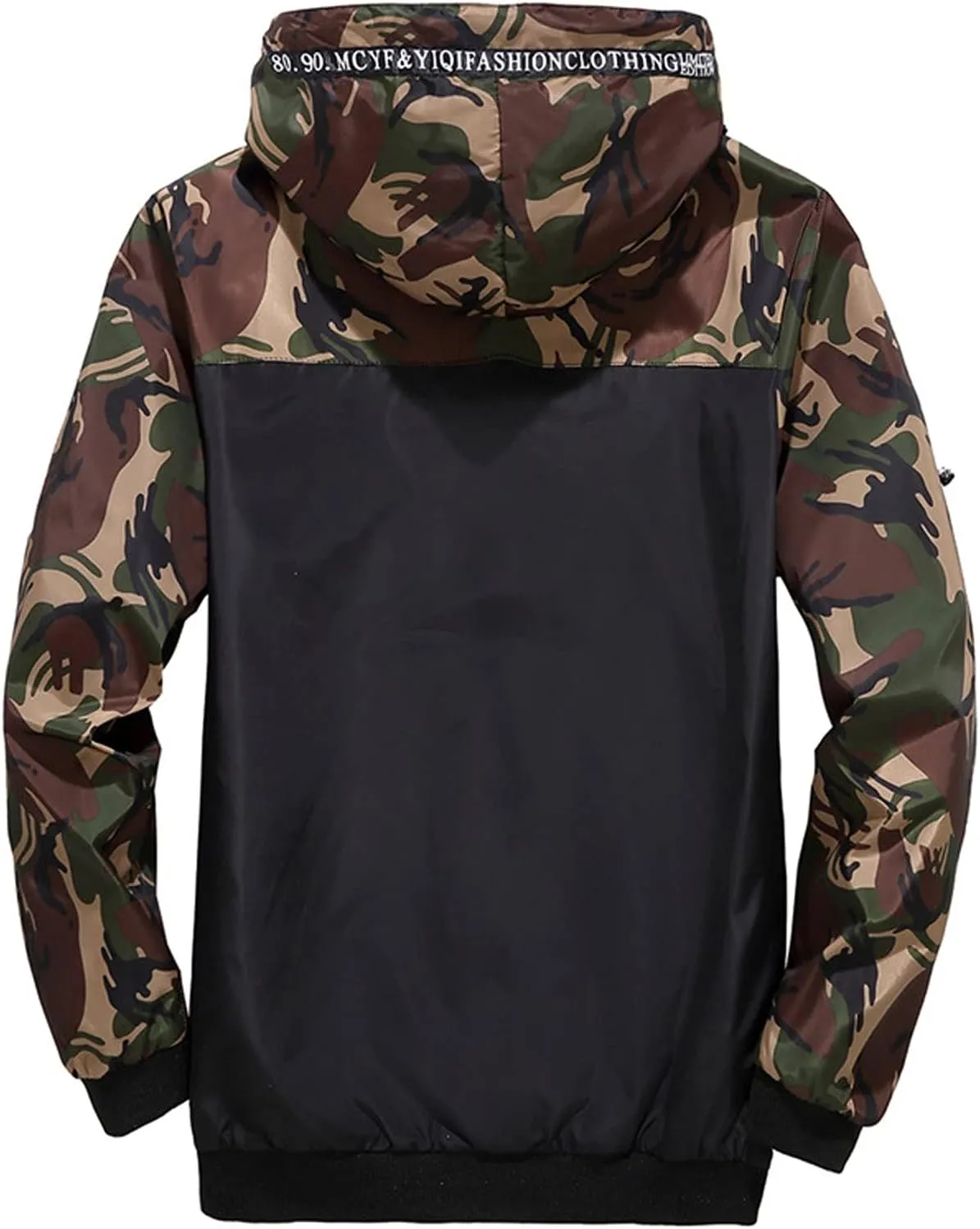 Lightweight Men's Windbreaker Waterproof Rain Jacket Casual Fall Winter Outdoor Running Hiking Zip-Up Hooded Raincoat