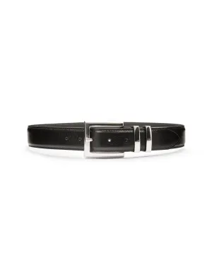 Naomi silver buckle leather waist belt