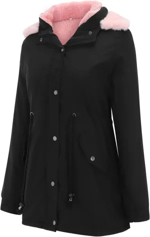 Women Winter Wool Blend Camel Mid-Long Coat Notch Double-Breasted Lapel Jacket Outwear