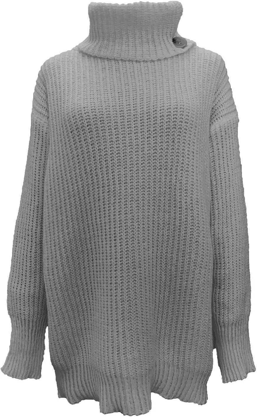 Women's Turtleneck Oversized Sweaters 2024 Fall Lantern Sleeve Casual Cozy Baggy Tunic Pullover Sweater Knit Tops