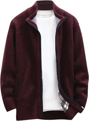 Ymosrh Jackets for Men Fashion Autumn and Winter Men's Loose Cardigan Warm Lapel Hooded Jacket Sweater Jackets
